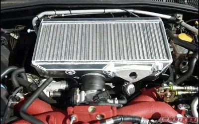 ETS 04-07 Subaru STI Top Mount Intercooler Top Mount Intercooler Upgrade Anodized Black - 200-10-IC-038