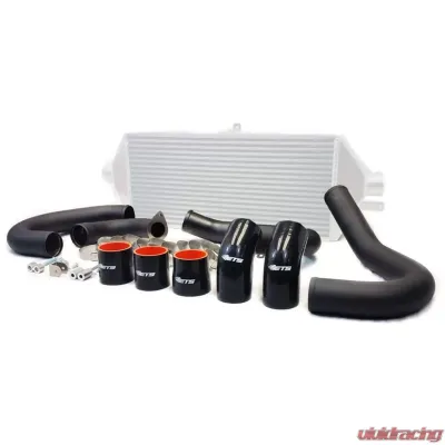 ETS Front Mount Intercooler Piping Kit Wrinkle Black Hot Side - Titanium Burned Cold Side HKS BOV Flange iBR BRZ Manifold Subaru WRX 2015-2021 - 200-40-ICP-020
