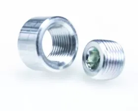 Weld-On Bung for IAT or CLT Sensor 3/8 Inch NPT Aluminum DIYAutoTune