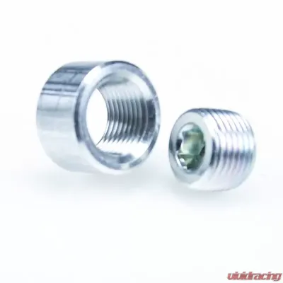 Weld-On Bung for IAT or CLT Sensor 3/8 Inch NPT Aluminum DIYAutoTune - 38NPT-Bung_A