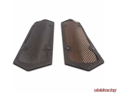 Motorcycle Exhaust Heat Shield 3.75 Inch x 11.75 Inch Long W/Clamps Carbon Fiber Color Thermo Tec - 11550