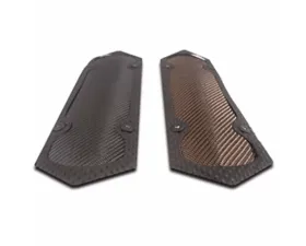 Motorcycle Exhaust Heat Shield 3.75 Inch x 5.75 Inch Long W/Clamps Carbon Fiber Color Thermo Tec