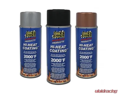 Hi Heat Wrap Spray Coating 11oz Aluminum Thermo Tec - 12002