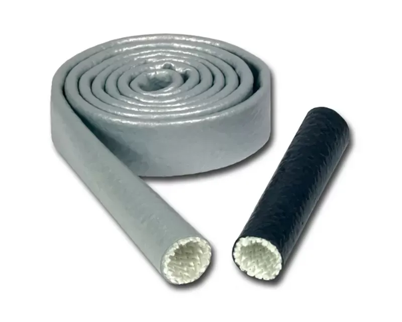 Heat Sleeve 1/2 Inch x 3 Foot Braided Fiberglass 500-2200 Degree F Silver Thermo Tec - 18051