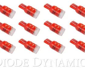 Diode Dynamics 194 LED Bulb HP3 LED Red Set of 12