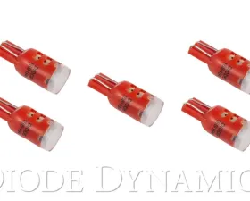 Diode Dynamics 194 LED Bulb HP5 Red Set of 5