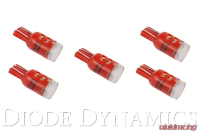 Diode Dynamics 194 LED Bulb HP5 Red Set of 5 - DD0030F