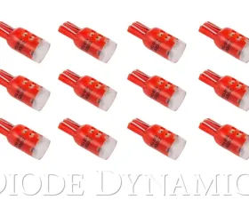 Diode Dynamics 194 LED Bulb HP5 LED Red Set of 12
