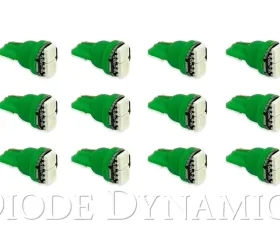 Diode Dynamics 194 LED Bulb SMD2 LED Green Set of 12