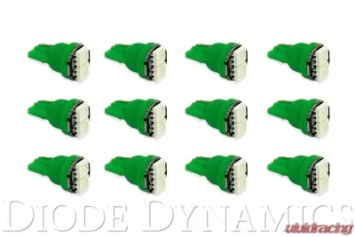 Diode Dynamics 194 LED Bulb SMD2 LED Green Set of 12 - DD0034TW