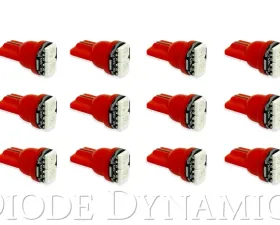 Diode Dynamics 194 LED Bulb SMD2 LED Red Set of 12