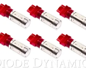 Diode Dynamics 3157 LED Bulb HP11 LED Red Set of 6