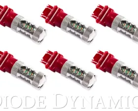 Diode Dynamics 3157 LED Bulb XP80 LED Red Set of 6