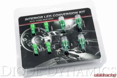 Diode Dynamics Stage 1 Interior LED Light Kit - Green Ford Mustang 2015-2017 - DD0280