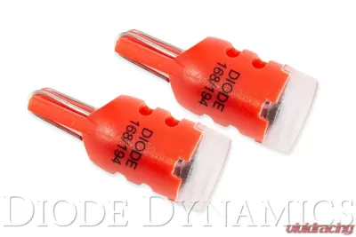 Diode Dynamics 194 LED Bulb HP3 LED Red Short Pair - DD0330P