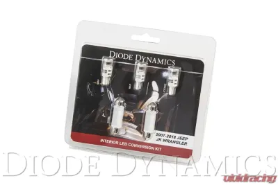 Diode Dynamics 4dr Interior Kit Stage 1 Cool White Jeep Wrangler JK 2007-2018 - DD0363