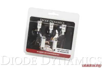 Diode Dynamics 4dr Interior Kit Stage 2 Cool White Jeep Wrangler JK 2007-2018 - DD0364