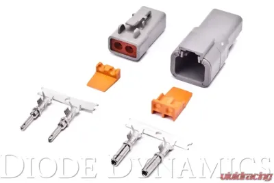 Diode Dynamics Deutsch Connector Kit 2-Pin 12-14 Gauge - DD4039