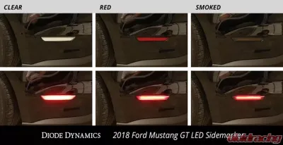 Diode Dynamics LED Sidemarkers - Smoked Set Ford Mustang 2015-2023 - DD5004