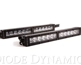 Diode Dynamics 12 Inch LED Light Bar Single Row Straight Clear Driving Pair Stage Series