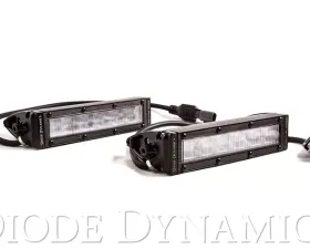 Diode Dynamics 6 Inch LED Light Bar Single Row Straight SS6 White Wide Light Bar Pair