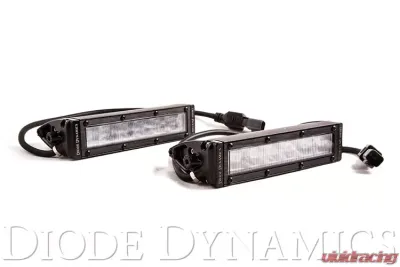 Diode Dynamics 6 Inch LED Light Bar Single Row Straight SS6 White Wide Light Bar Pair - DD5022P
