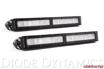 Diode Dynamics 12 Inch LED Light Bar Single Row Straight Clear Wide Pair Stage Series - DD5023P