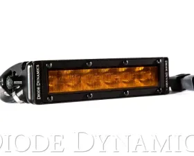 Diode Dynamics 6 Inch LED Light Bar Single Row Straight SS6 Amber Wide Light Bar Single