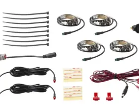 Diode Dynamics RGBW Footwell Strip Kit 4pc Multicolor