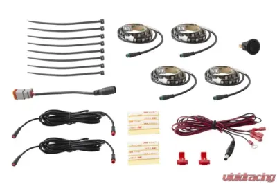 Diode Dynamics RGBW Footwell Strip Kit 4pc Multicolor - DD0443