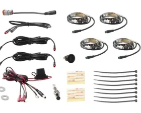 Diode Dynamics RGBW Engine Bay Strip Kit 4pc Multicolor