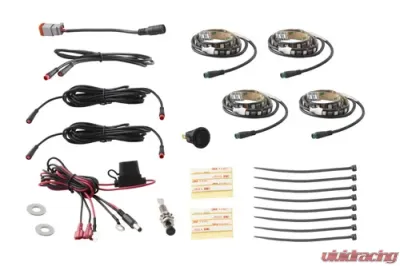 Diode Dynamics RGBW Engine Bay Strip Kit 4pc Multicolor - DD0444