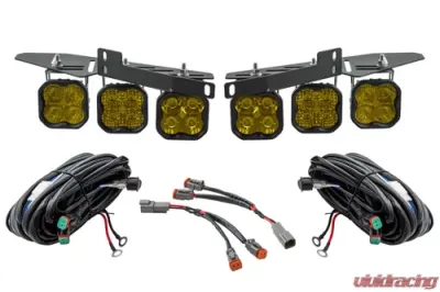 Diode Dynamics SS3 LED Fog Kit Yellow Pro Ford Raptor 2017-2020 - DD6366