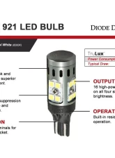 Diode Dynamics 921 XPR LED Bulb Cool White Pair                                     - DD0394P - Image 3