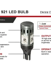 Diode Dynamics 921 XPR LED Bulb Single Red                                     - DD0395S - Image 4