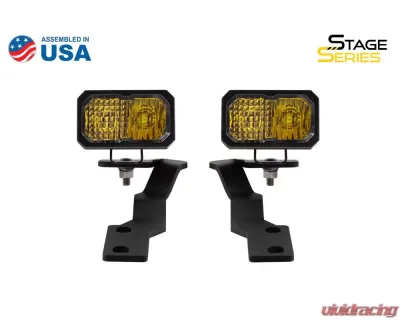 Diode Dynamics Stage Series 2 Inch LED Ditch Light Kit Pro Yellow Combo Toyota Tacoma 2016-2023 - DD6379