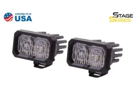 Diode Dynamics Stage Series 2 Inch LED Pod, Sport White Driving Standard ABL Pair