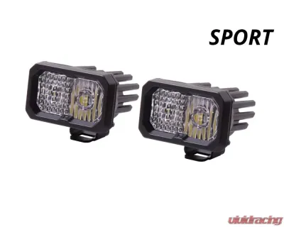 Diode Dynamics Stage Series 2 Inch LED Pod, Sport White Driving Standard ABL Pair - DD6382P