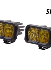 Diode Dynamics Stage Series 2 Inch LED Pod, Sport Yellow Fog Standard ABL Pair                                     - DD6386P - Image 2