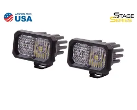 Diode Dynamics Stage Series 2 Inch LED Pod, Sport White Combo Standard RBL Pair
