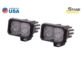 Diode Dynamics Stage Series 2 Inch LED Pod, Pro White Fog Standard ABL Pair
