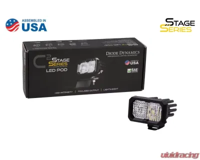 Diode Dynamics Stage Series 2 Inch LED Pod, Pro White Fog Standard ABL Each - DD6406S