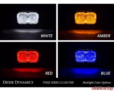 Diode Dynamics Stage Series 2 Inch LED Pod, Pro White Fog Standard ABL Each - DD6406S