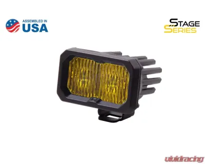 Diode Dynamics Stage Series 2 Inch LED Pod, Pro Yellow Fog Standard ABL Each - DD6407S