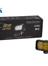 Diode Dynamics Stage Series 2 Inch LED Pod, Pro Yellow Fog Standard ABL Each                                     - DD6407S - Image 4