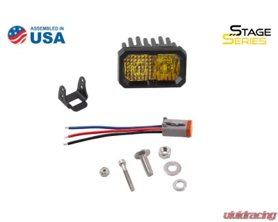 Diode Dynamics Stage Series 2 Inch LED Pod, Pro Yellow Fog Standard ABL Each - DD6407S