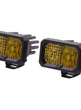 Diode Dynamics Stage Series 2 Inch LED Pod, Pro Yellow Combo Standard ABL Pair                                     - DD6412P - Image 2