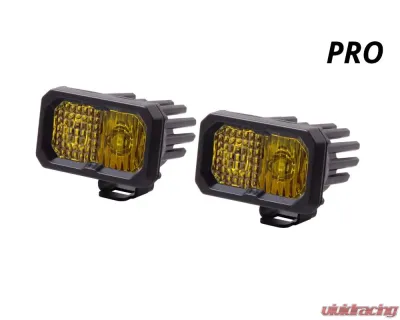 Diode Dynamics Stage Series 2 Inch LED Pod, Pro Yellow Combo Standard ABL Pair - DD6412P