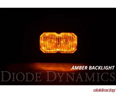 Diode Dynamics Stage Series 2 Inch LED Pod, Pro Yellow Combo Standard ABL Pair - DD6412P