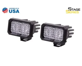 Diode Dynamics Stage Series 2 Inch LED Pod, Pro White Flood Standard RBL Pair